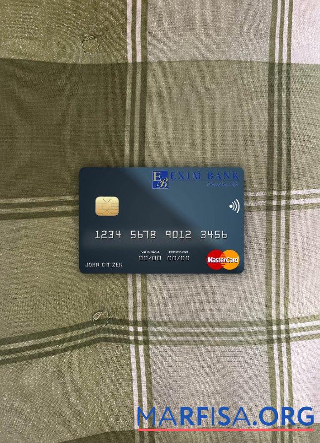 Realistic Djibouti Exim Bank mastercard photolook front template